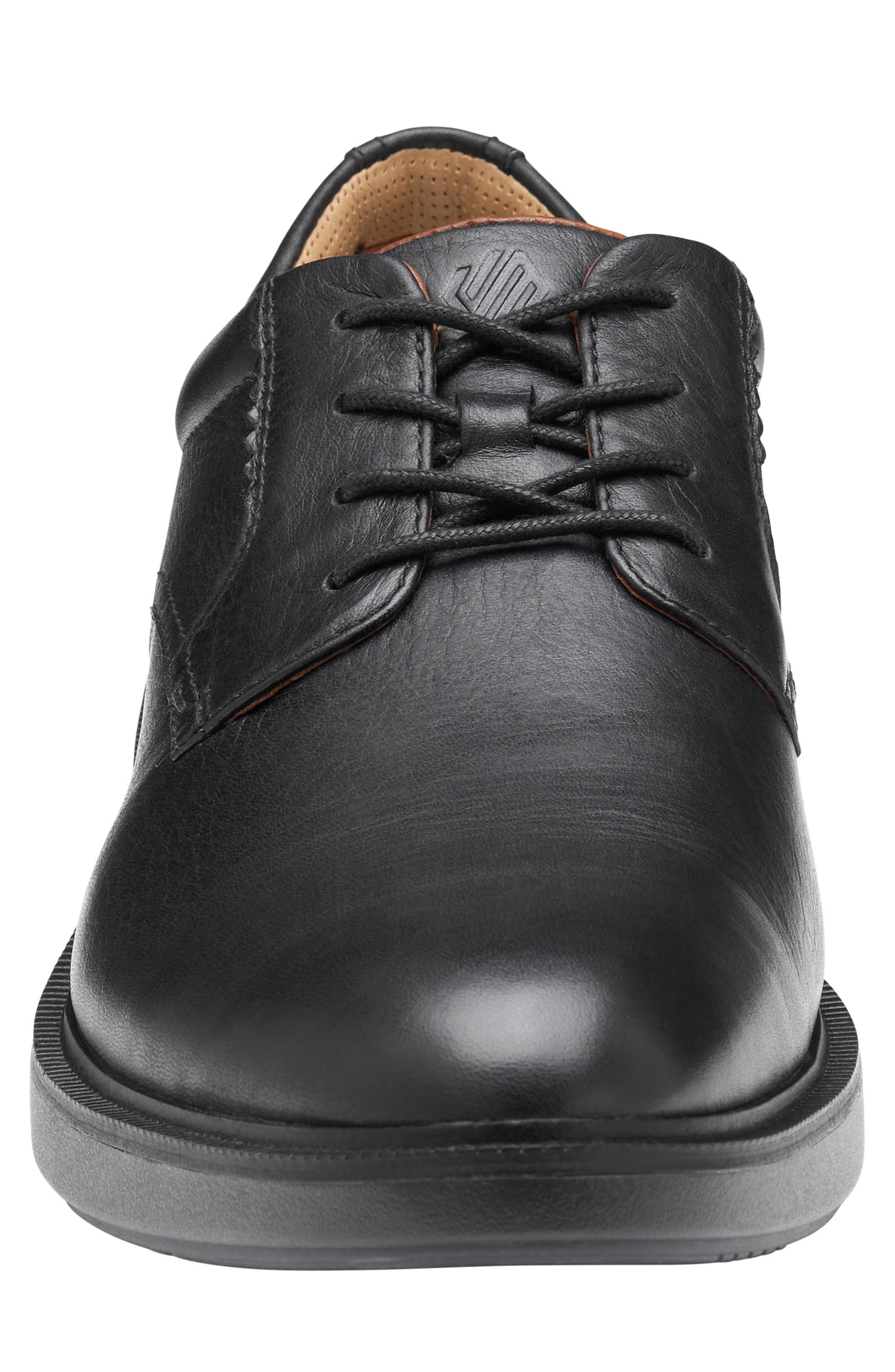 Johnston & Murphy Parker Waterproof Plain Toe Derby, Alternate, color, Black Waterproof Full Grain