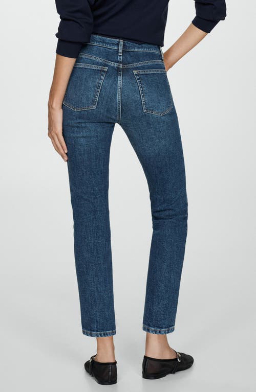 Mango Claudia Waxed Crop Slim Fit Jeans