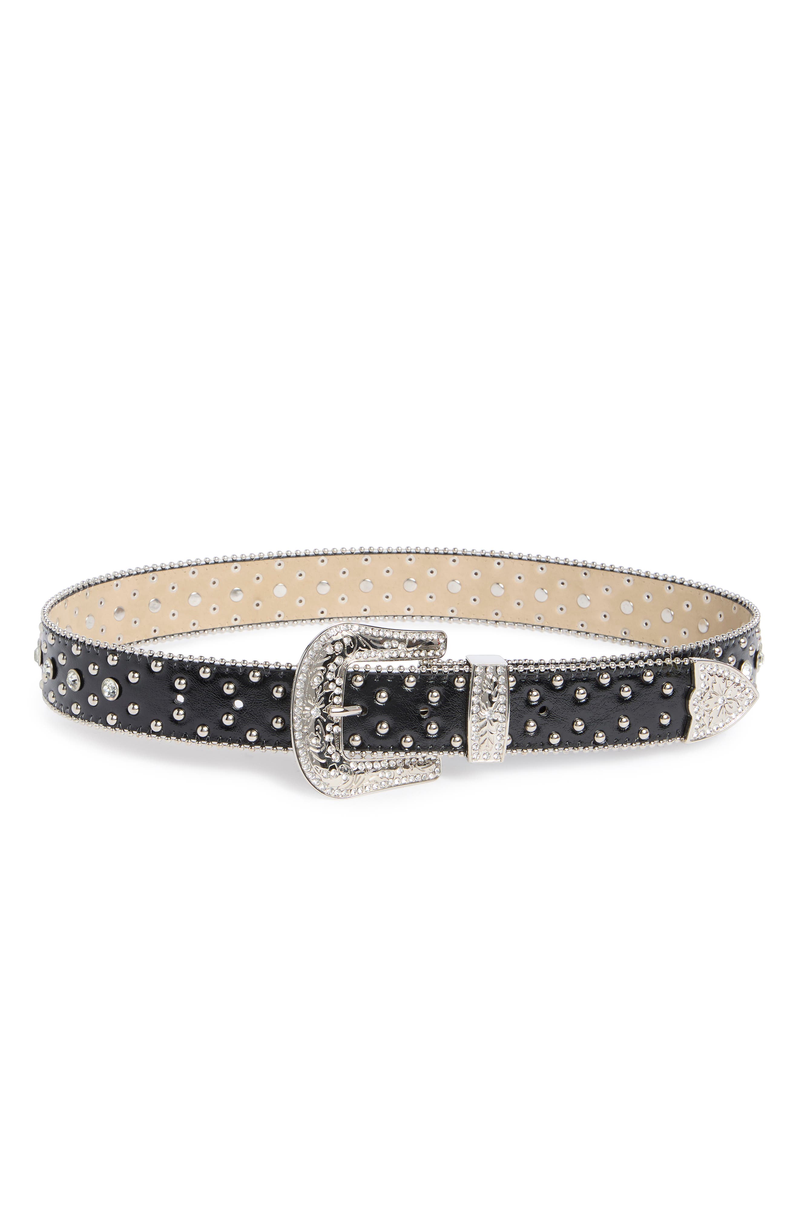 Vince Camuto Western Studded Bling Belt