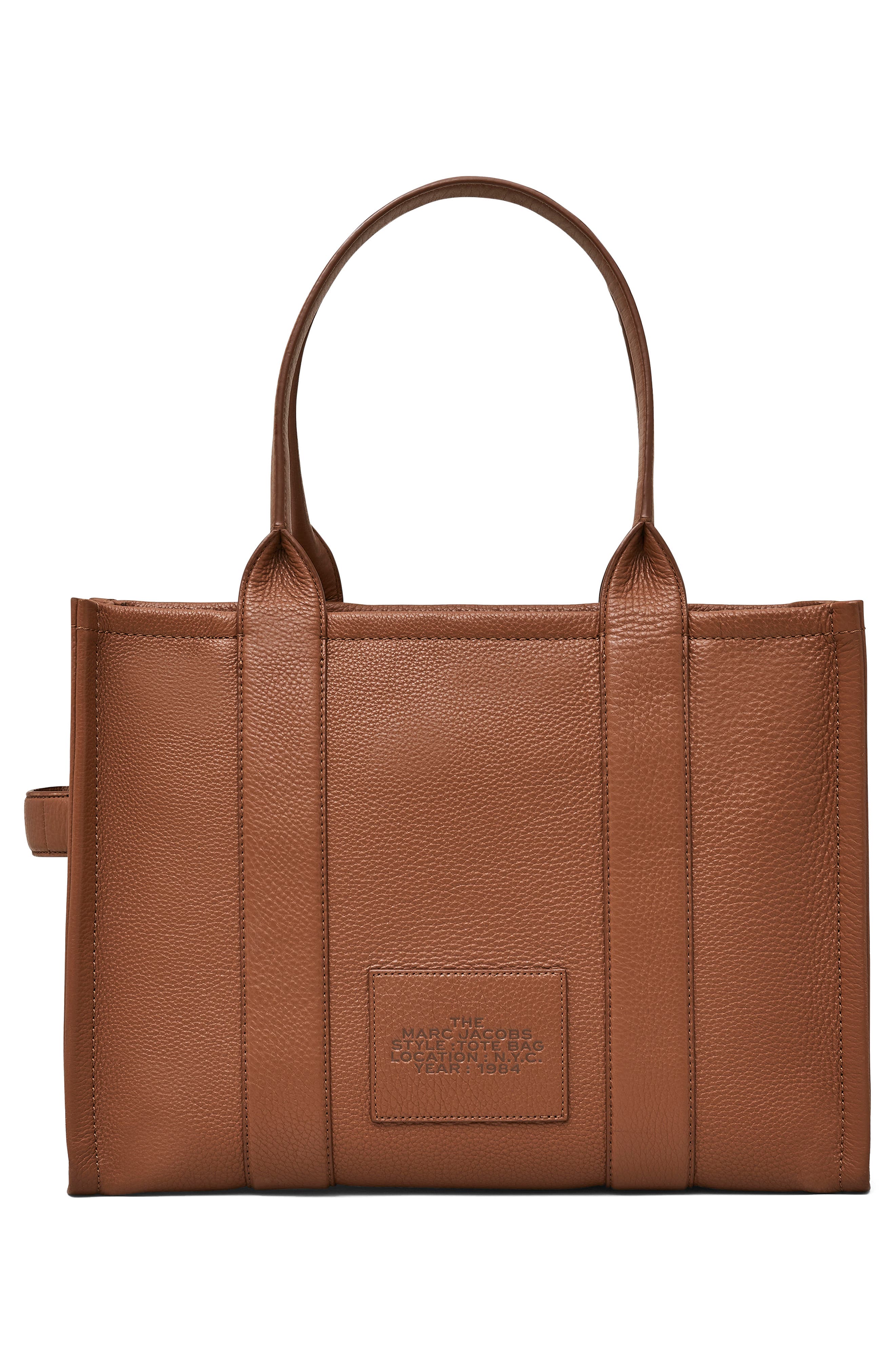 The Large Leather Tote Bag, Alternate, color, ARGAN OIL