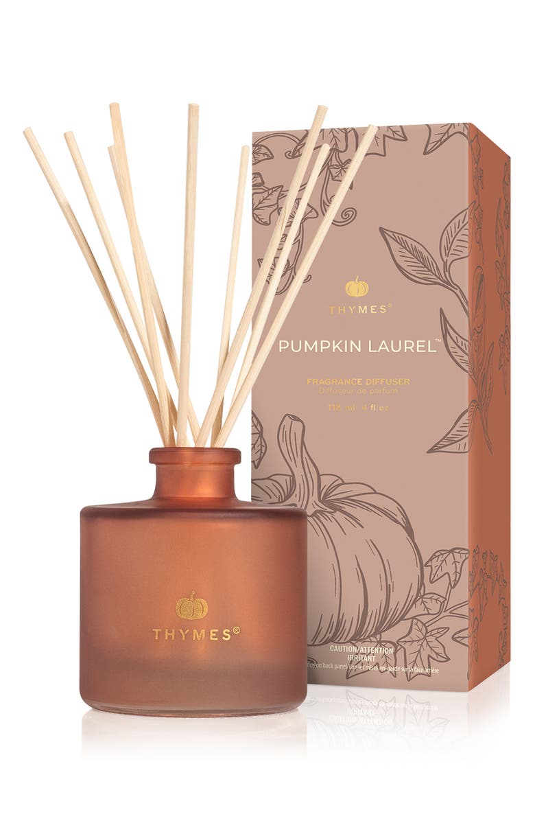 Thymes Pumpkin Laurel Petite Reed Diffuser, Main, color, 