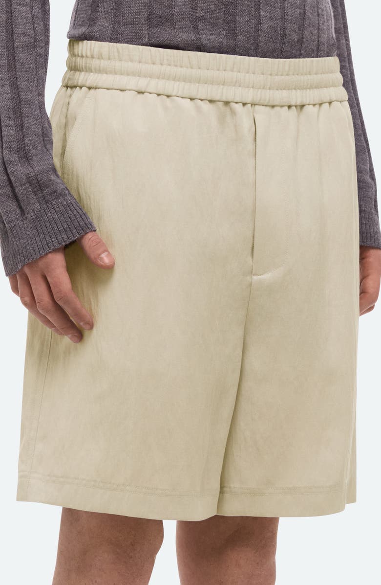 Helmut Lang Relaxed Pull-On Shorts, Alternate, color, Ivory