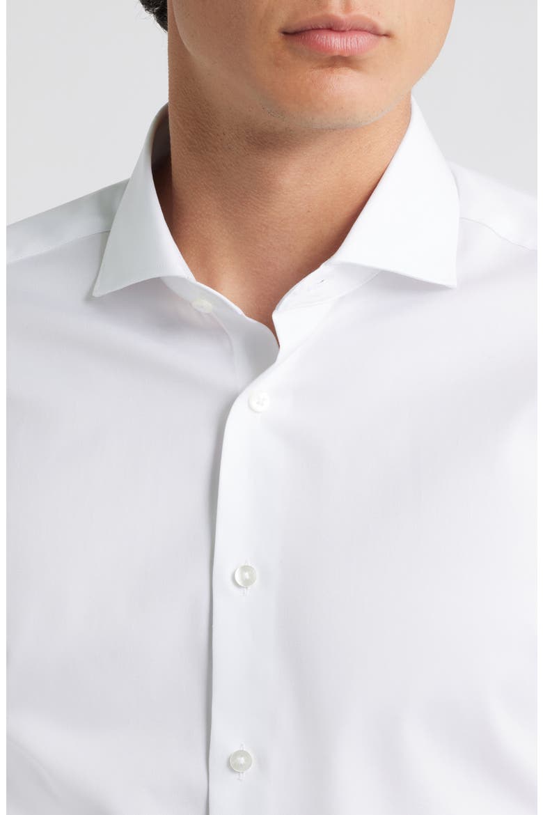 Cover Slim Fit Non-Iron French Cuff Cotton Dress Shirt, Alternate, color, WHITE