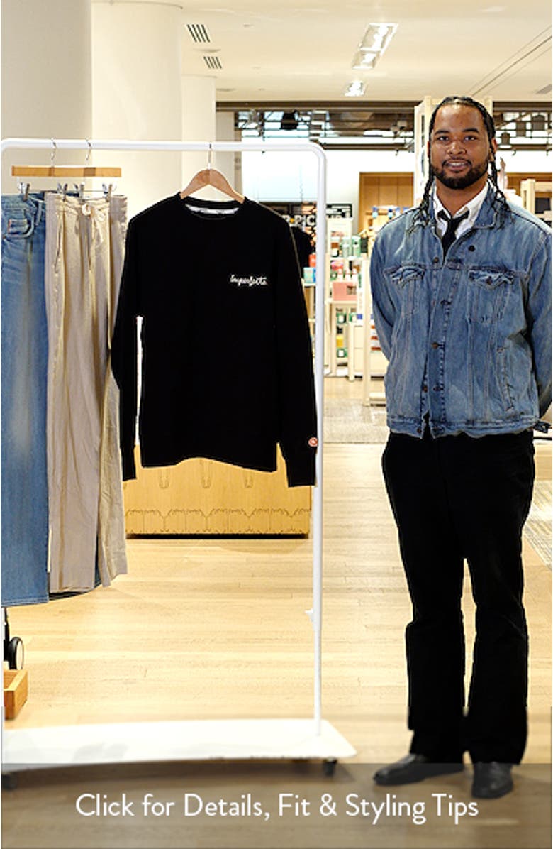 Signature Crewneck Cotton Blend Fleece Sweatshirt, sales video thumbnail