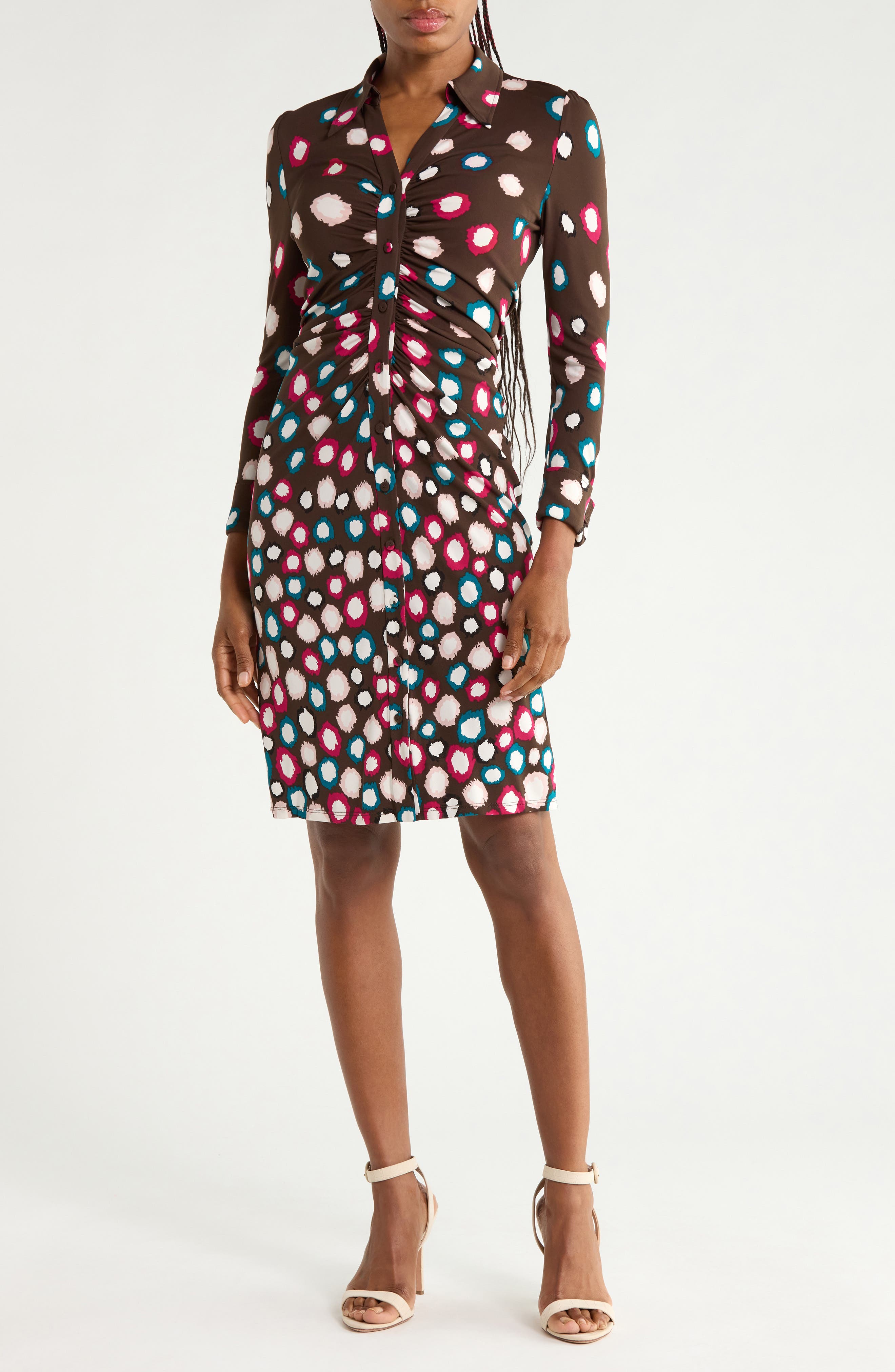 Sheska Ruched Shirtdress
