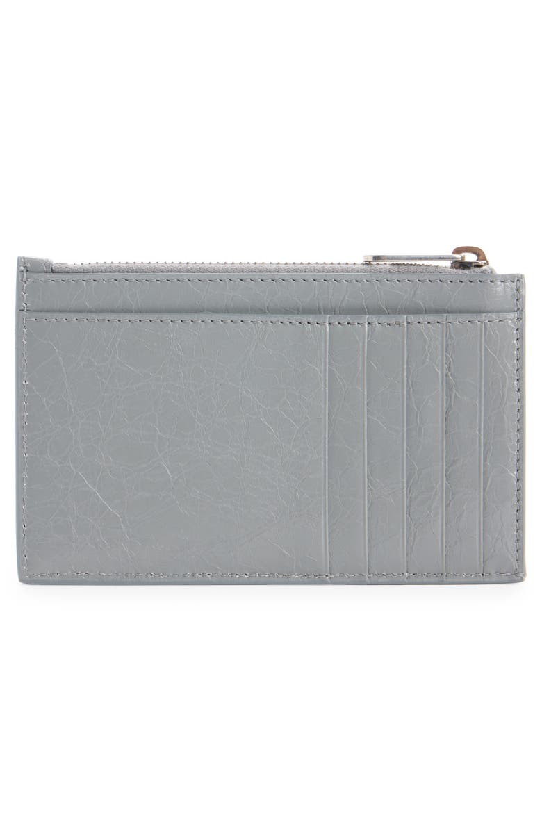 Balenciaga Superb Leather Card Case, Alternate, color, 1108 Balenciaga Grey
