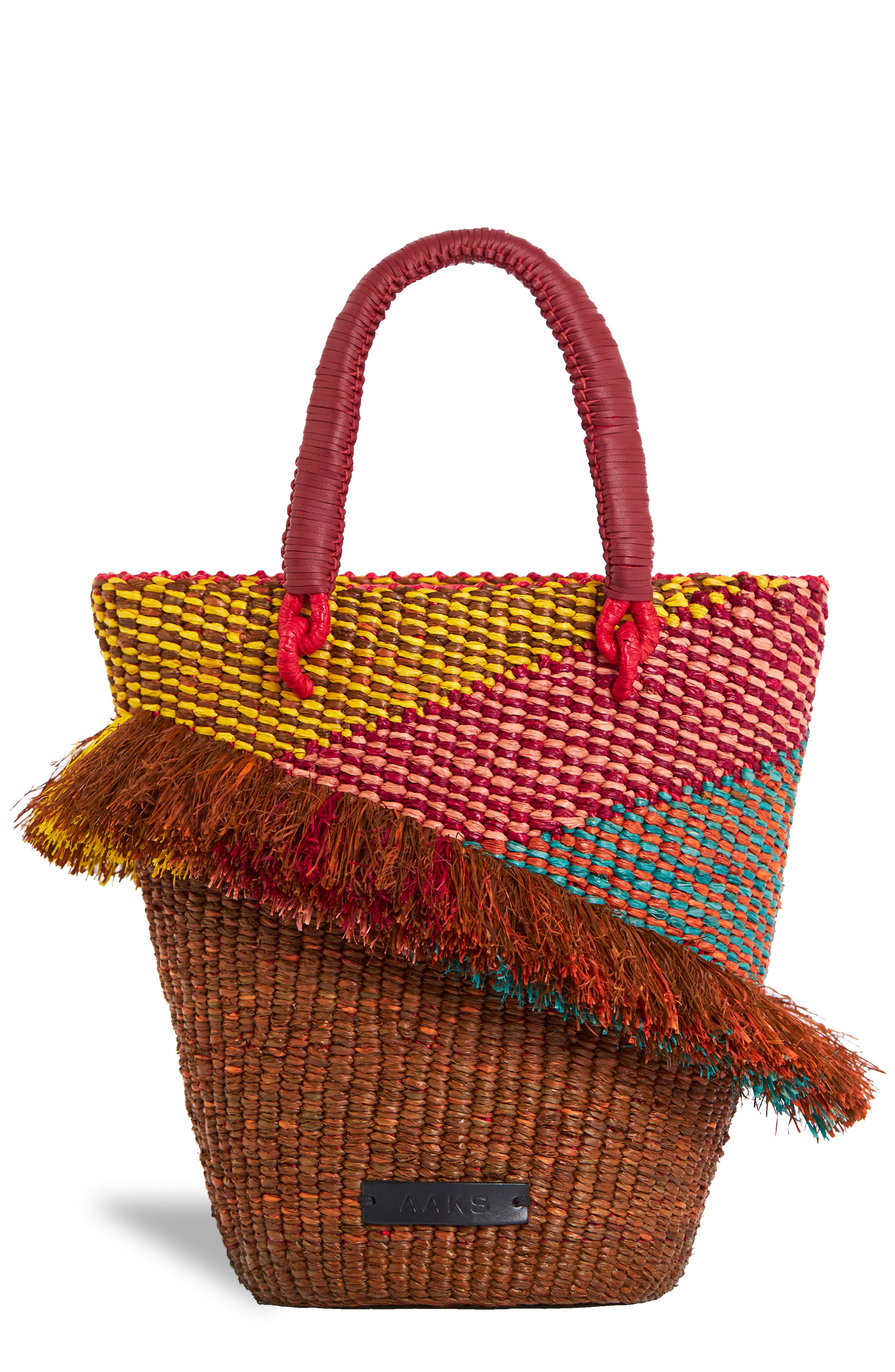 A A K S Tia Raffia Bucket Bag, Main, color, 