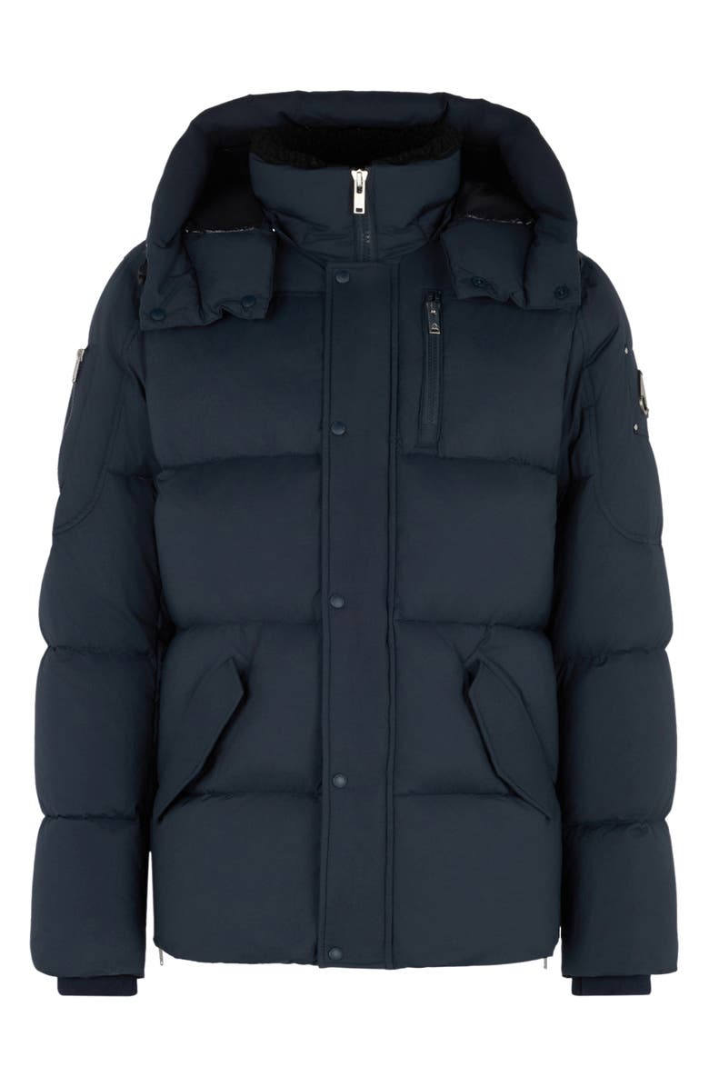 Moose Knuckles Everest 3Q Quilted Down Hooded Jacket, Alternate, color, Navy