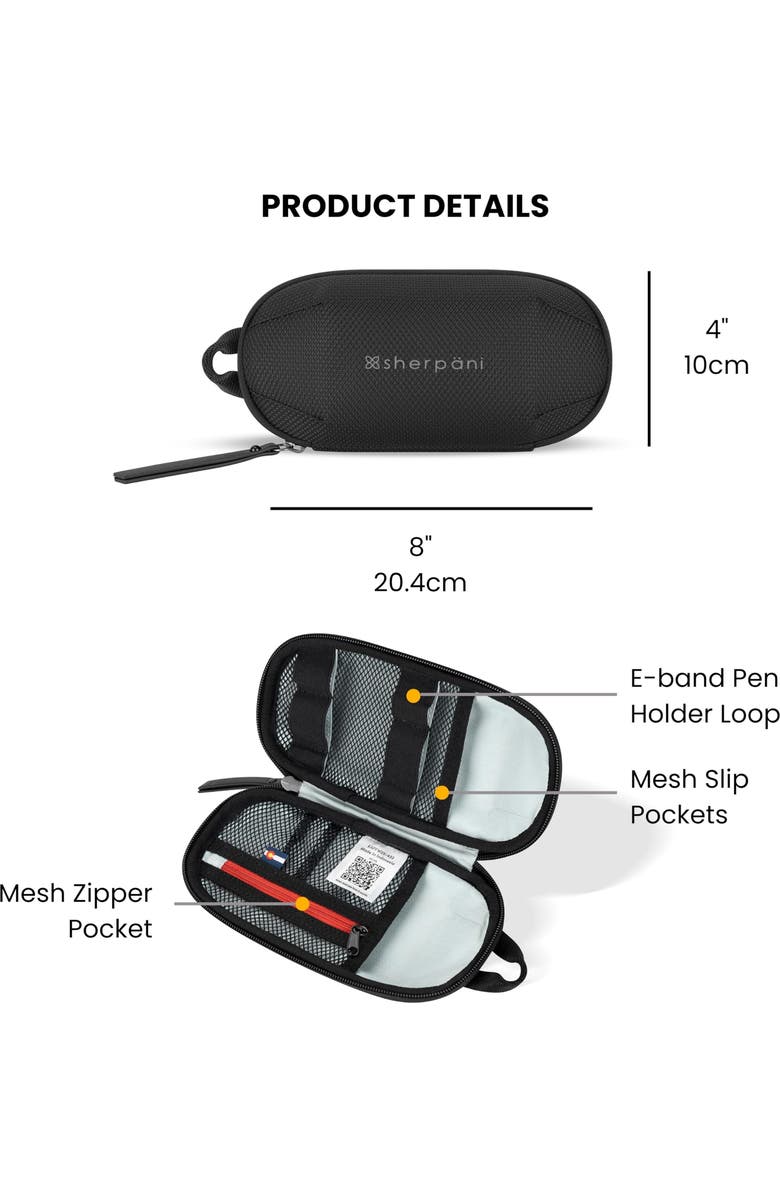 Sherpani Mini Co-Pilot Travel Cable Bag, Alternate, color, Carbon