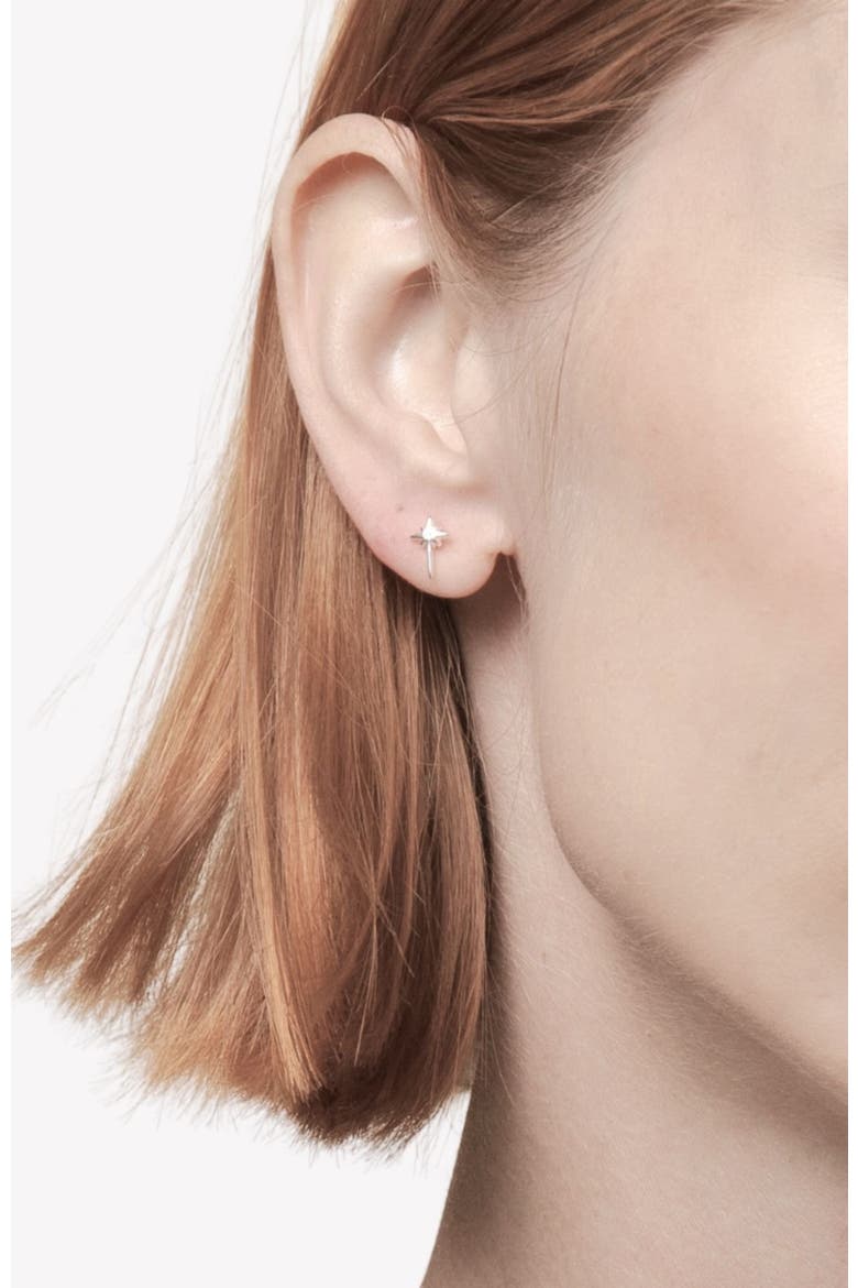 Adoring Star Stud Earring, Alternate, color, Sterling Silver