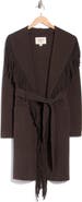 NVLT Fringe Shawl Collar Wrap Coat