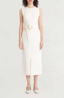 Luxely Sleeveless Belted Dress