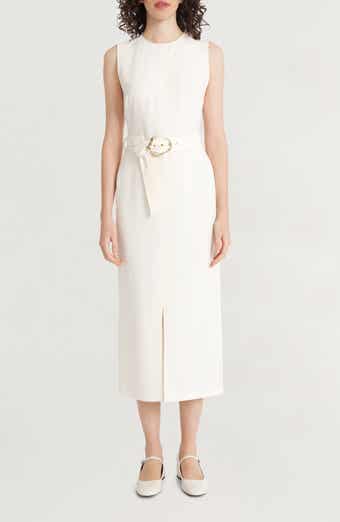 Luxely Sleeveless Belted Dress