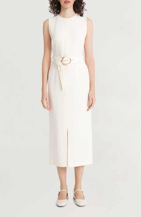 Luxely Sleeveless Belted Dress