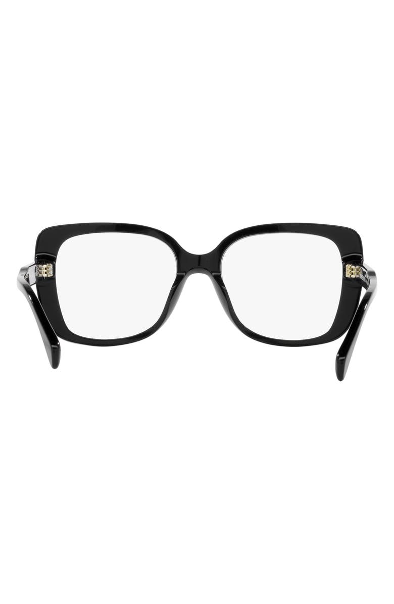 Michael Kors Perth 53mm Square Optical Glasses, Alternate, color, Black