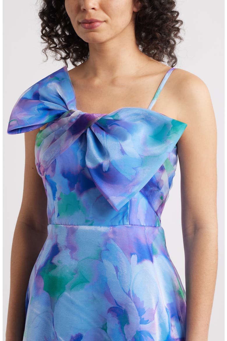 Bow Bodice Sleeveless Gown, Alternate, color, BLUE MULTI