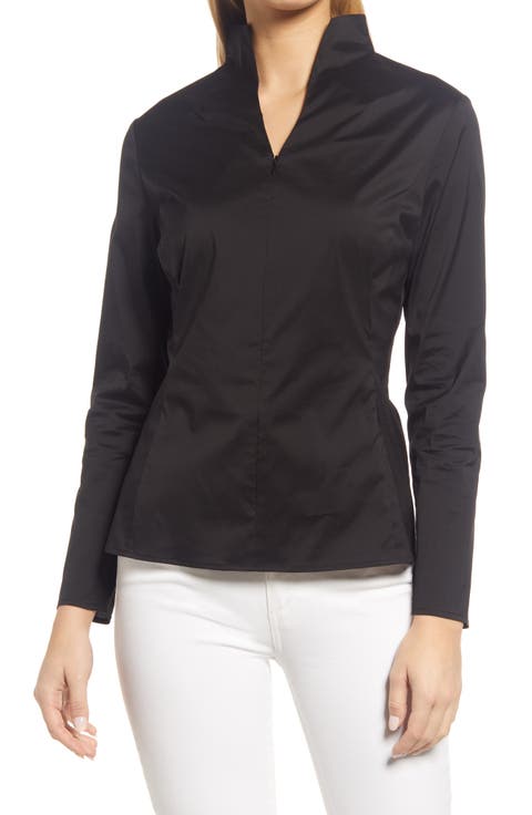 Quarter Zip Funnel Neck Shirt