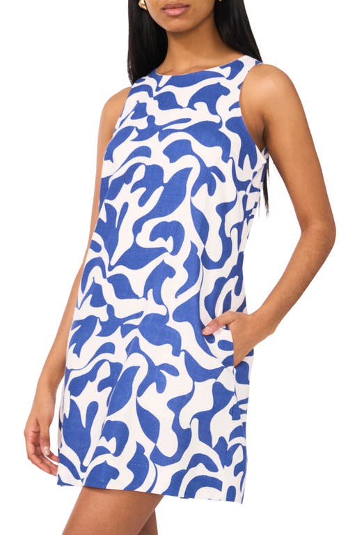 Halogenr Halogen(r) Lava Lamp Print Trapeze Minidress In Swift Seas