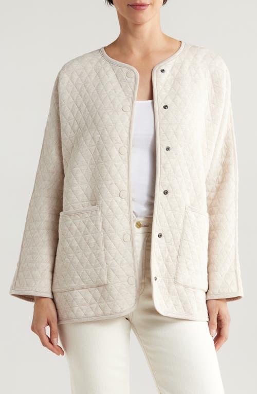 Marine Layer Corbet Quilted Jacket in Warm Oatmeal 