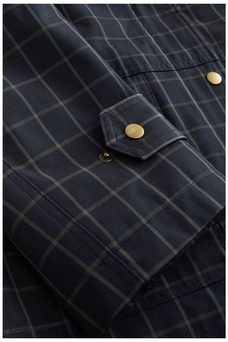 Corduroy Collar Waxed Jacket, Alternate, color, BLUE