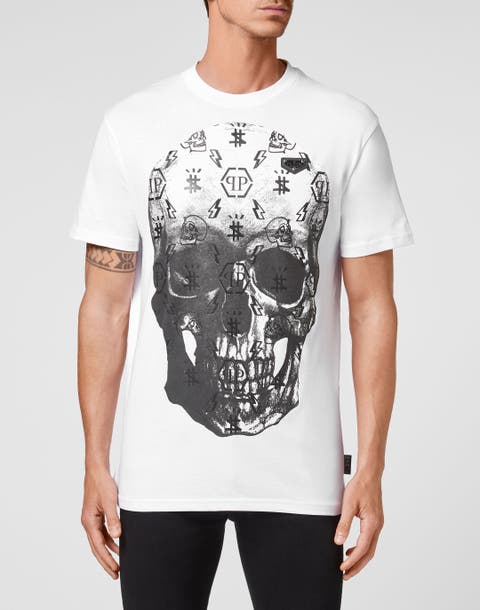 T-Shirt Round Neck Ss Print Skull Unisex