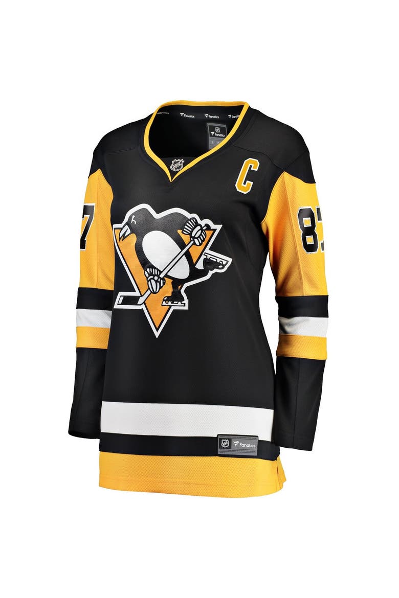 Women's Fanatics Sidney Crosby Black Pittsburgh Penguins Captain Patch Home Breakaway Jersey, Alternate, color, Black