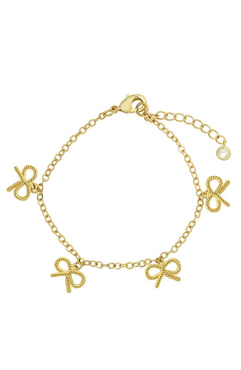Kids' Bow Twist Charm Bracelet