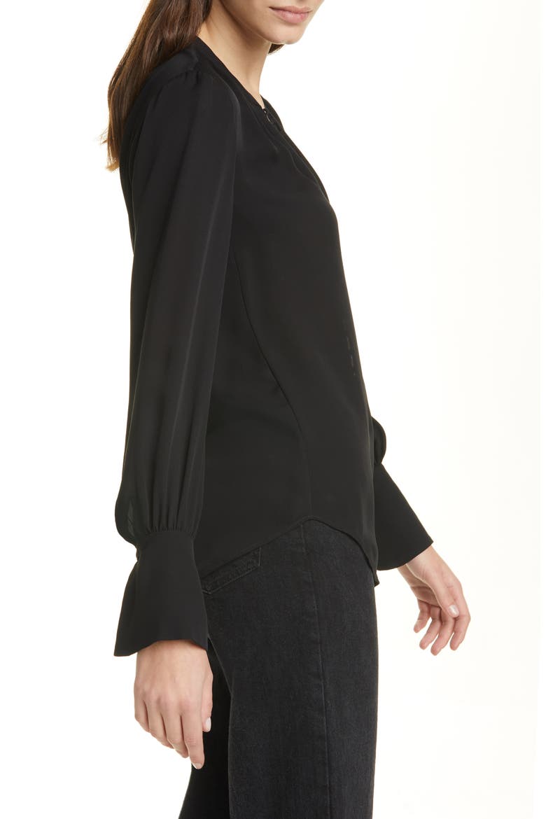 Tariana Silk Blouse, Alternate, color, CAVIAR