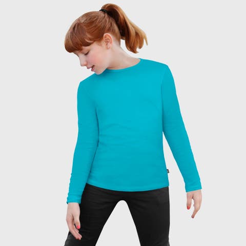 Baby Girls Long Sleeve Soft 100% Cotton Jersey T-Shirt