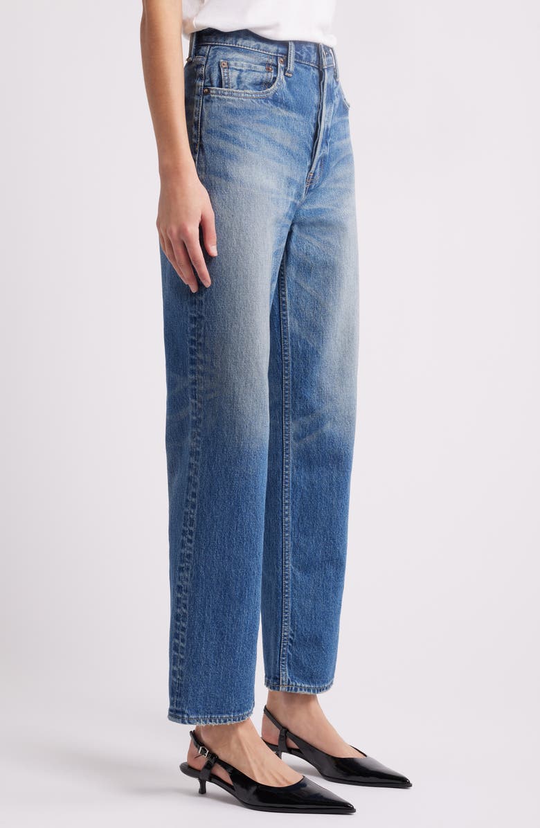 MOUSSY VINTAGE Lyndhurst High Waist Ankle Straight Leg Jeans, Alternate, color, Blue