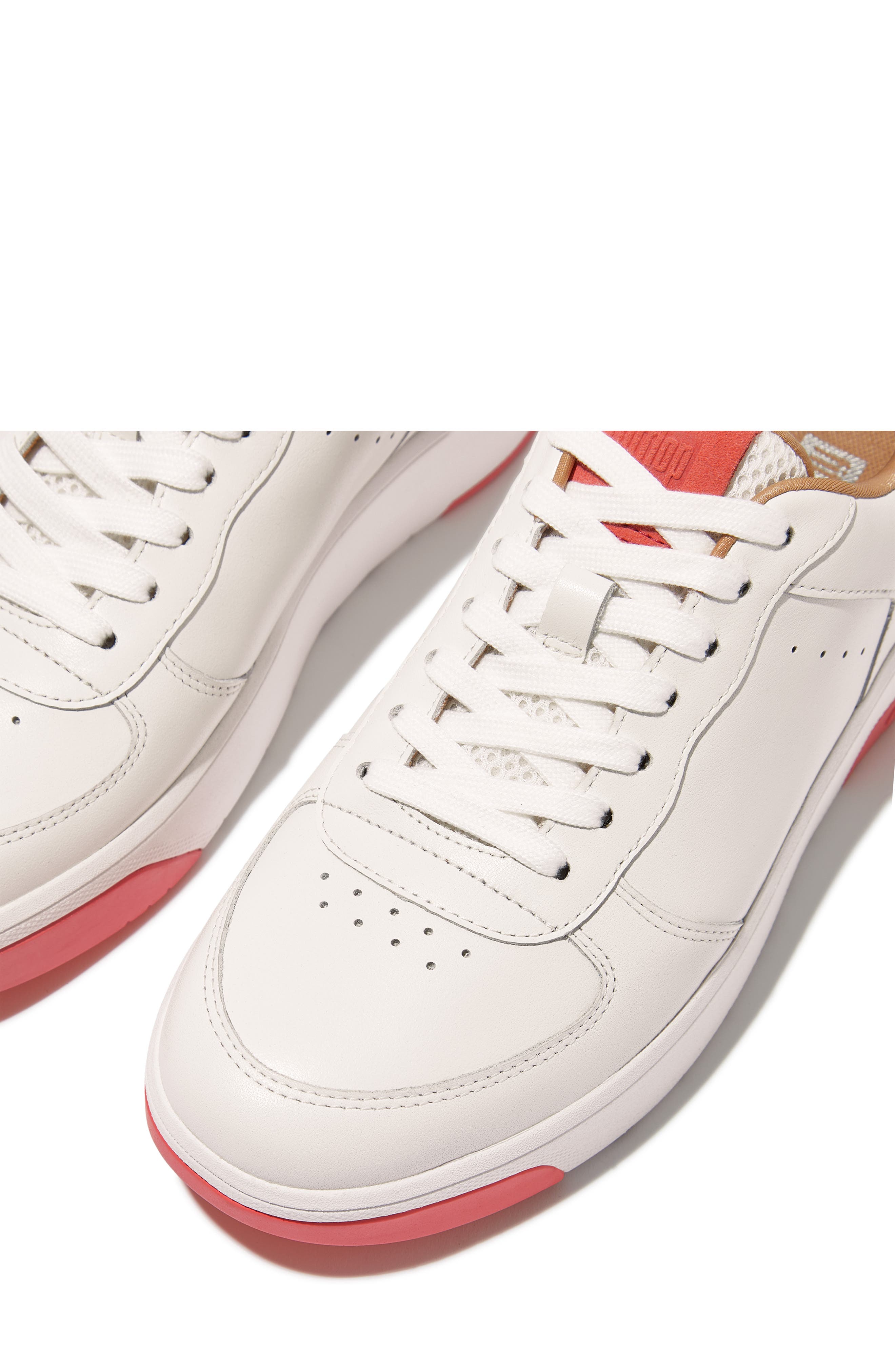 FitFlop Rally Evo Platform Sneaker, Alternate, color, Urban White/Rosy Coral