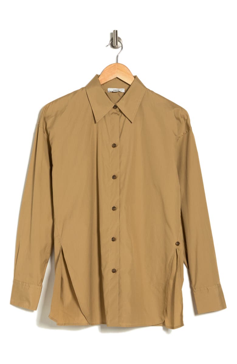 Vince Convertible Cotton Button-Up Shirt, Alternate, color, 