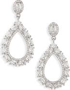 Cara Crystal Open Drop Earrings