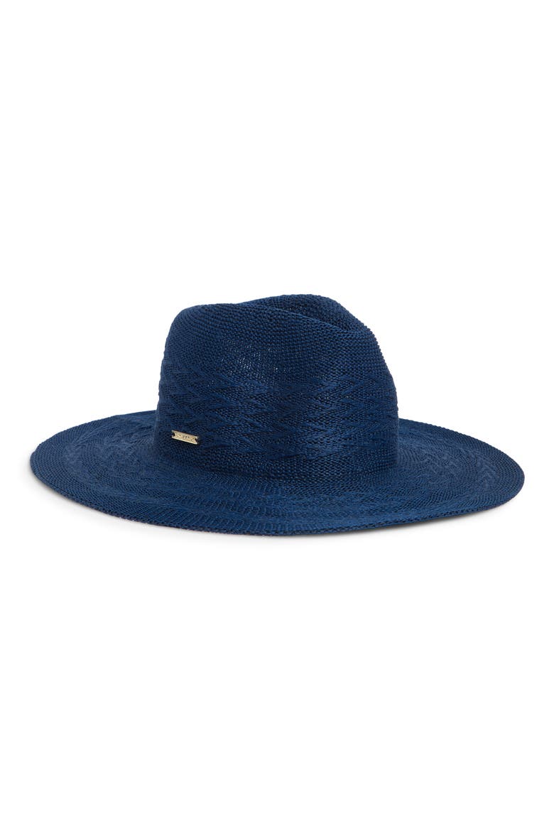 Knit Panama Hat, Main, color, NAVY