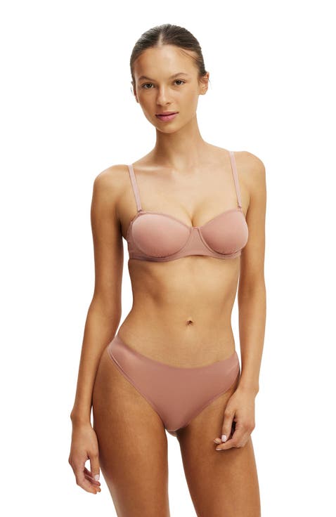 Women's Sheer Strapless Balconette Bra