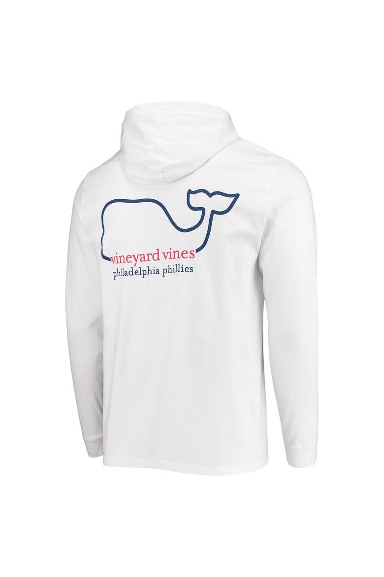 Men's Vineyard Vines White Philadelphia Phillies Logo Hoodie Long Sleeve T-Shirt, Alternate, color, White