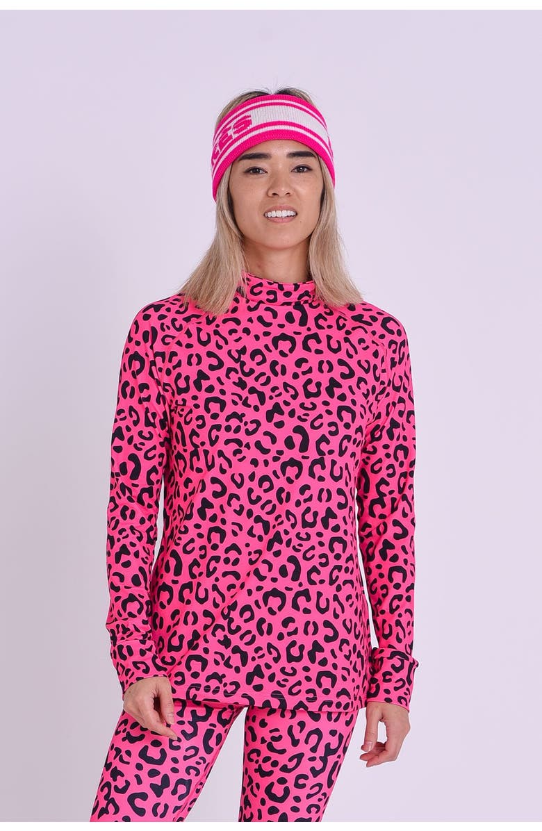 OOSC Baselayer Top - Hotel California Pink Leopard Women's, Main, color, Multi-Colour