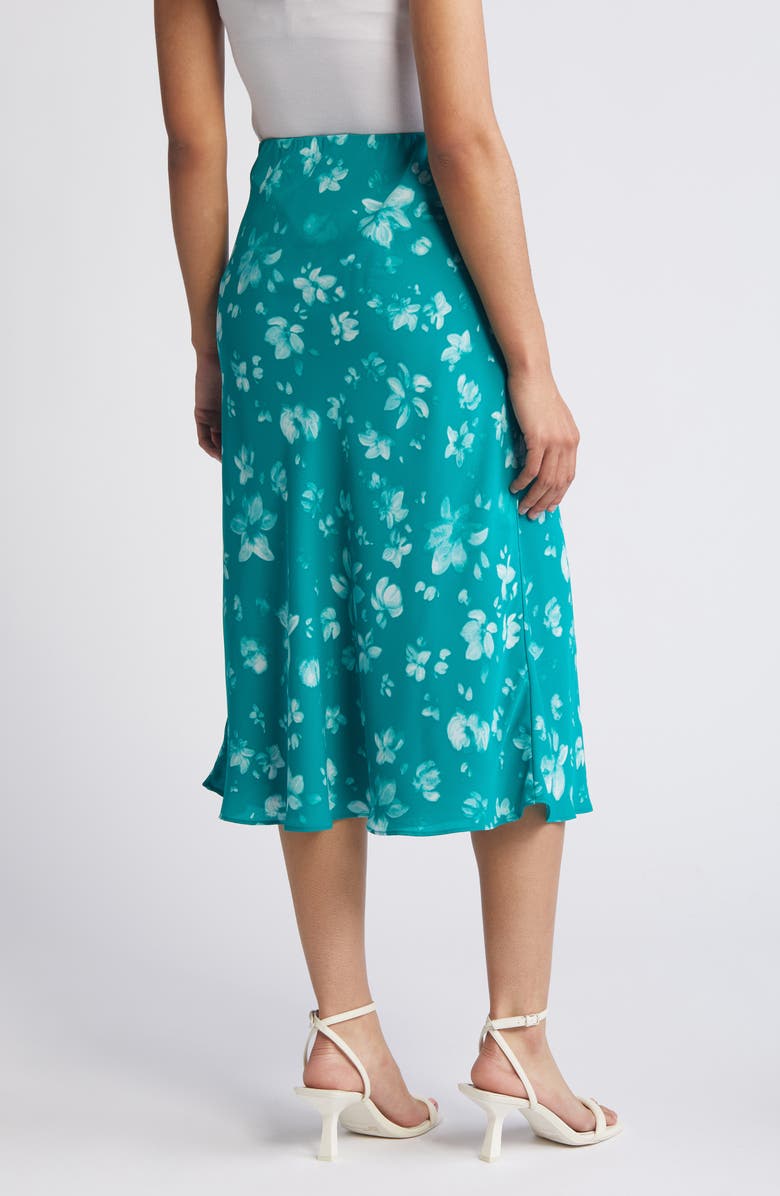 Halogen<sup>®</sup> Print Midi Skirt, Alternate, color, Miami Green
