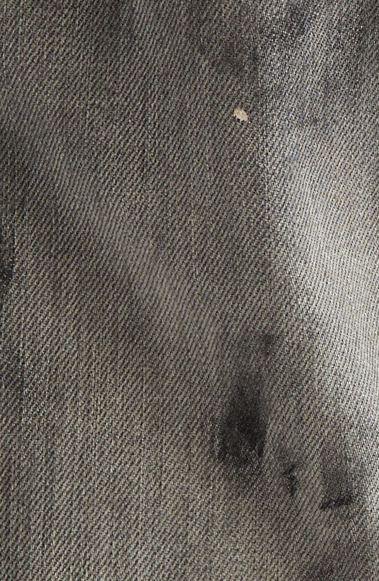 Acne Studios 2021 Black Trafa Paint Splatter Loose Fit Wide Leg Jeans, Alternate, color, Black