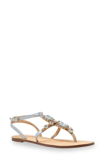 CHASE & CHLOE CHASE AND CHLOE EMBELLISHED ANKLE SANDAL 