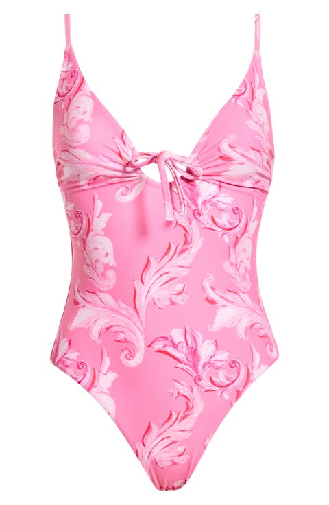 Canopee Ruched Loop One-Piece Swimsuit