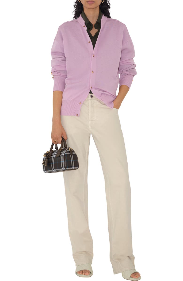 Burberry Mini Check Bowling Bag, Alternate, color,