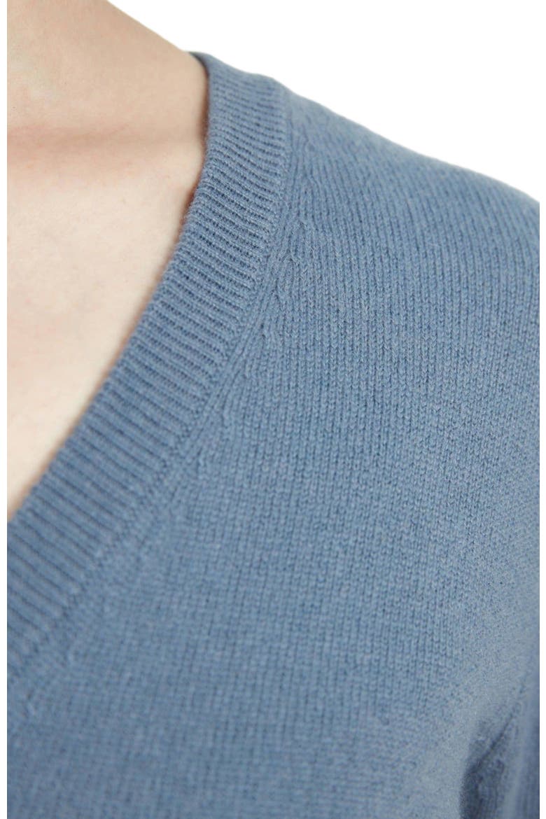 V-Neck Sweater, Alternate, color, purple impression
