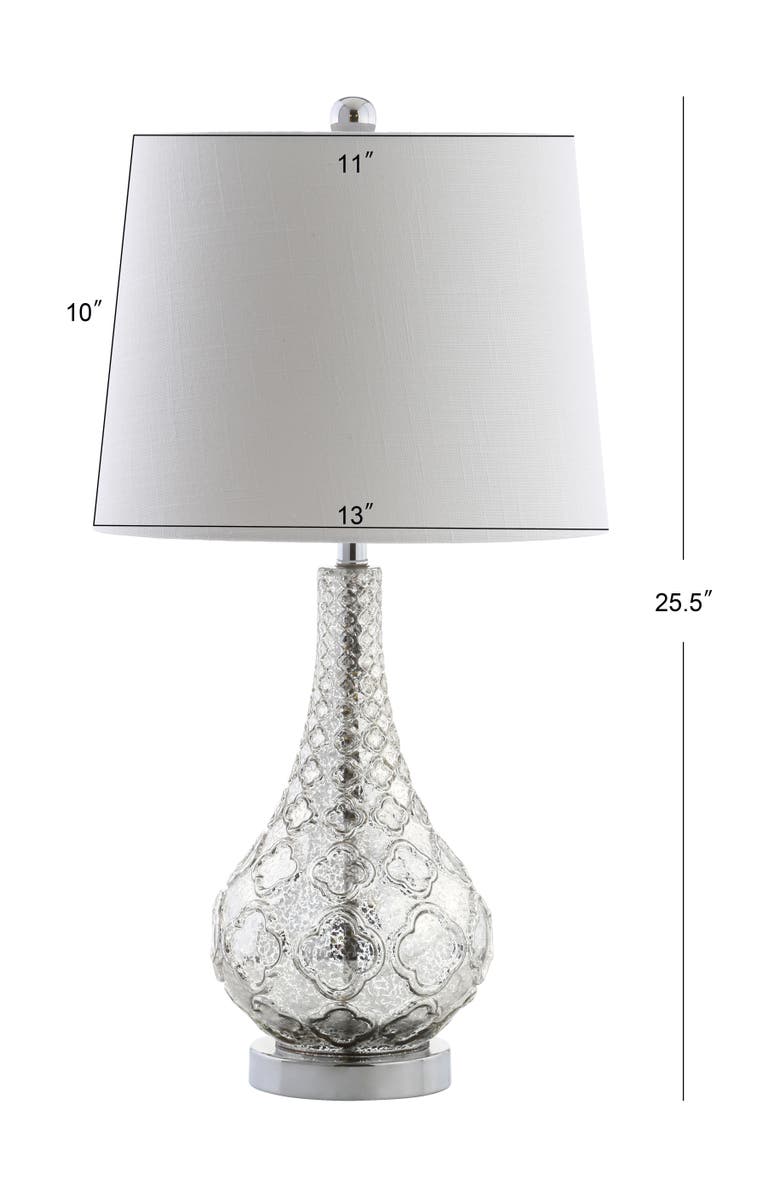 JONATHAN Y Darren 25.5" Glass LED Table Lamp, Mercury Silver, Alternate, color, Mercury Silver