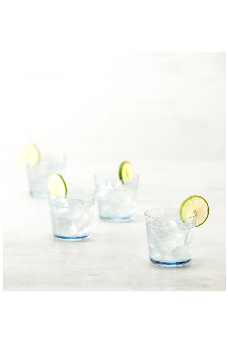 Together Set of 4 Tritan Crystal Double Old Fashioned Glasses, Alternate, color, BLUE