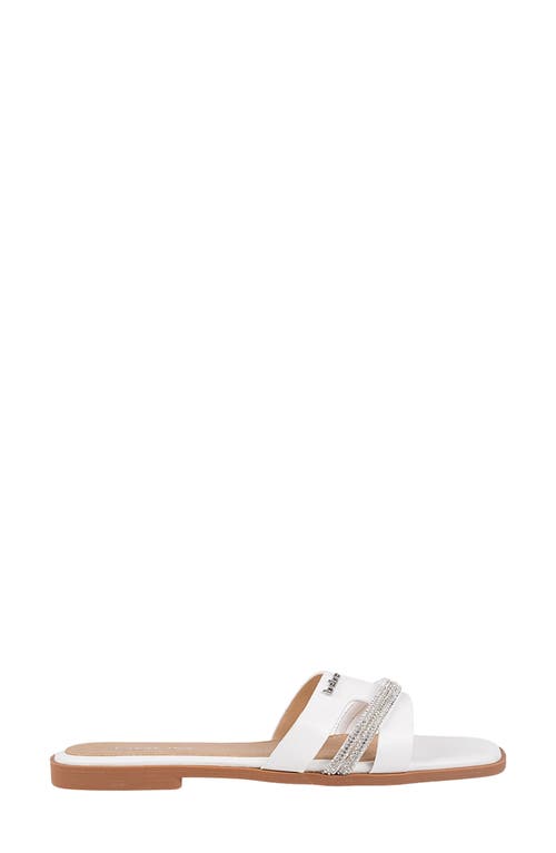 Bebe Rhinestone Slide Sandal