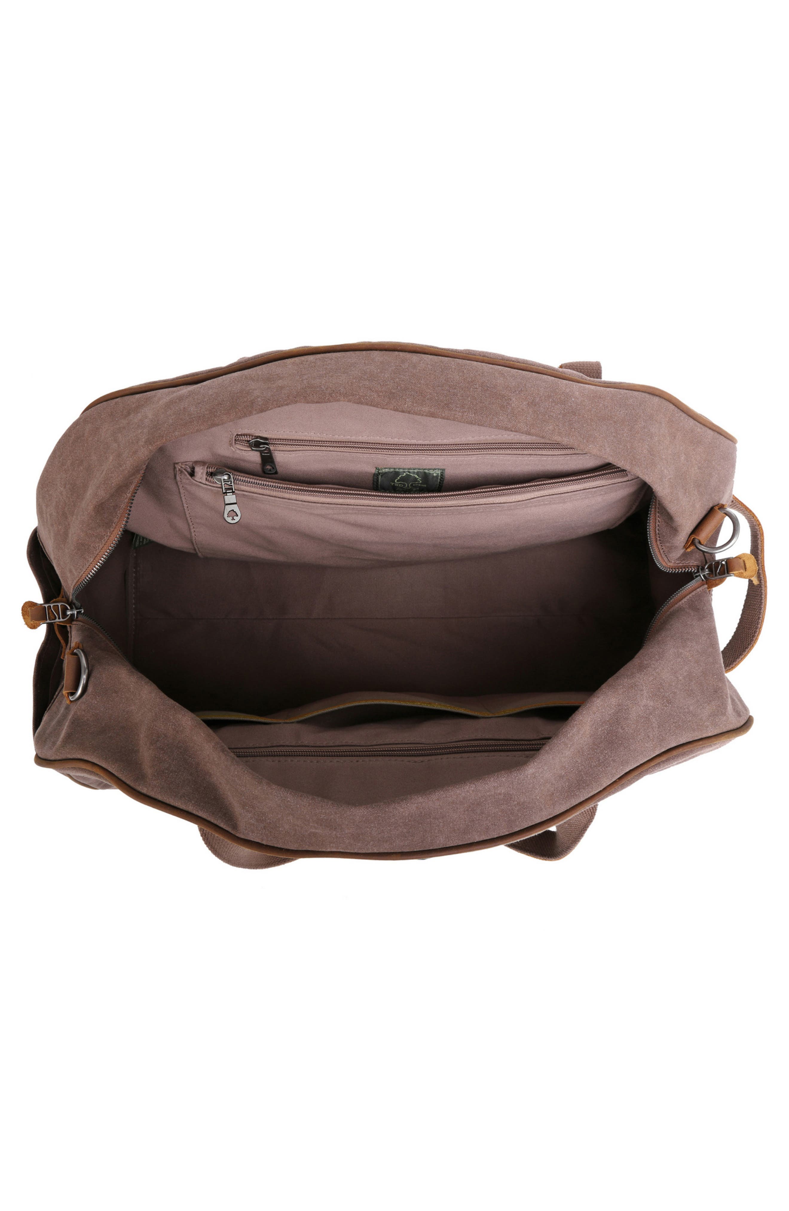 Stone Creek Waxed Canvas Duffle Bag, Alternate, color, BROWN
