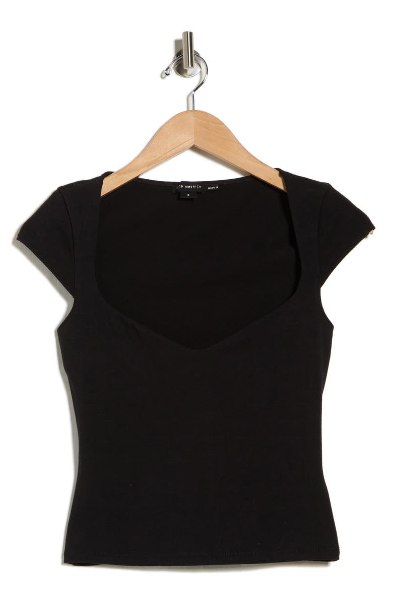 Good American Superstretch T-Shirt, Main, color, Black001