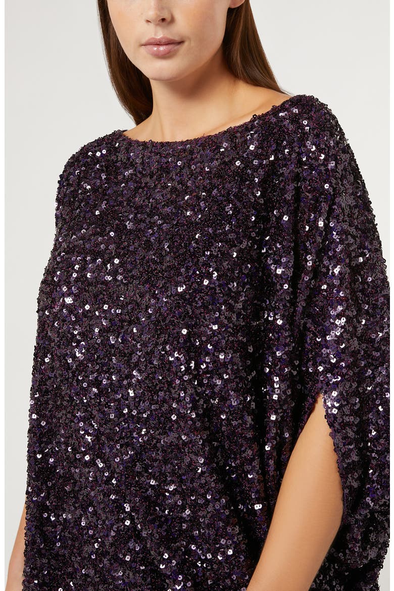 Dorotea Sequin Tunic Top, Alternate, color, BORDEAUX