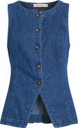 Marine Layer Charlie Denim Cutaway Vest